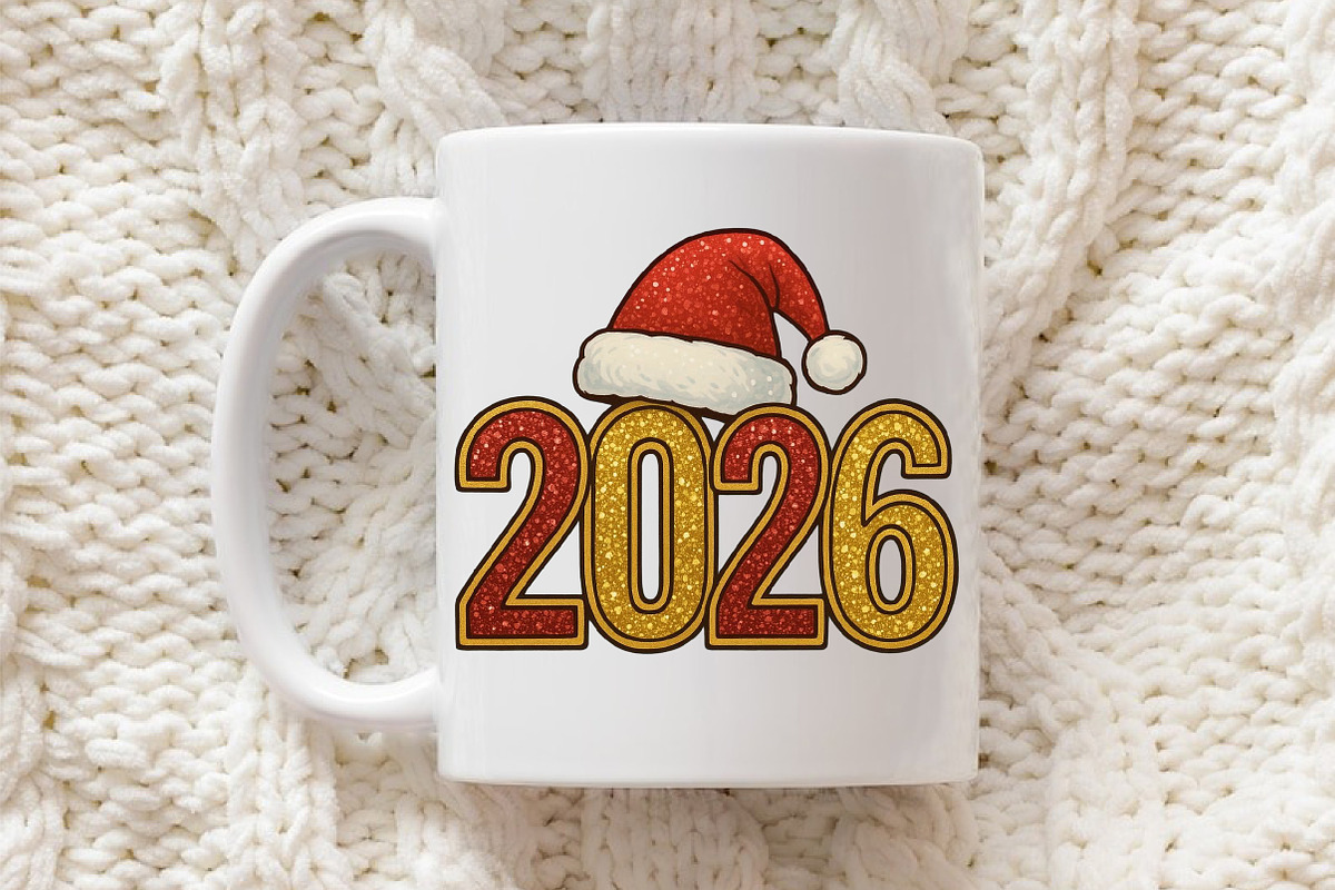 Glitter Happy New Year 2026 Png, a Graphic by Libby Wishes (Photo 8 of 8)