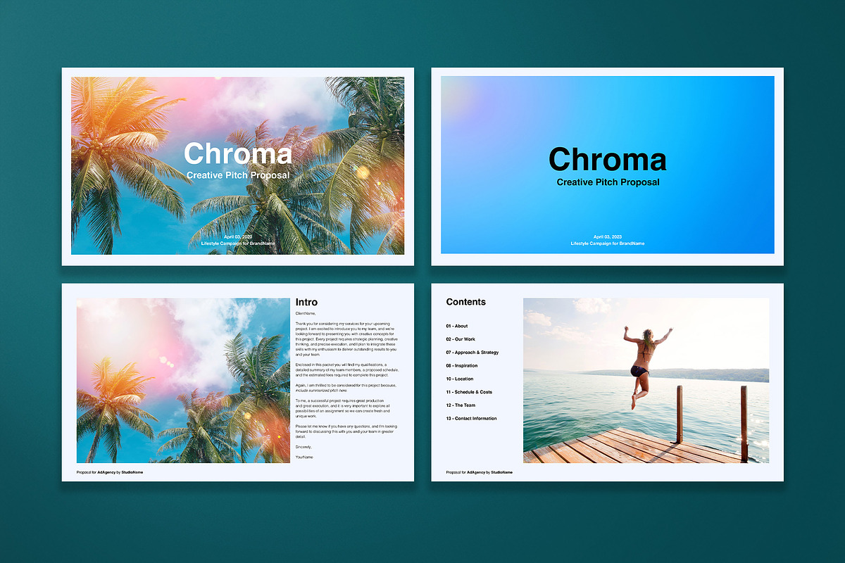 Chroma 2.0 Creative Pitch Template, a Templates & Theme by Good Creative Studio (Photo 2 of 7)