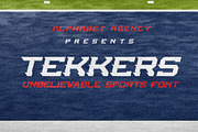 TEKKERS - UNBELIEVABLE SPORTS FONT, a Slab Serif Font by Alphabet Agency (Thumbnail 1 of 8)