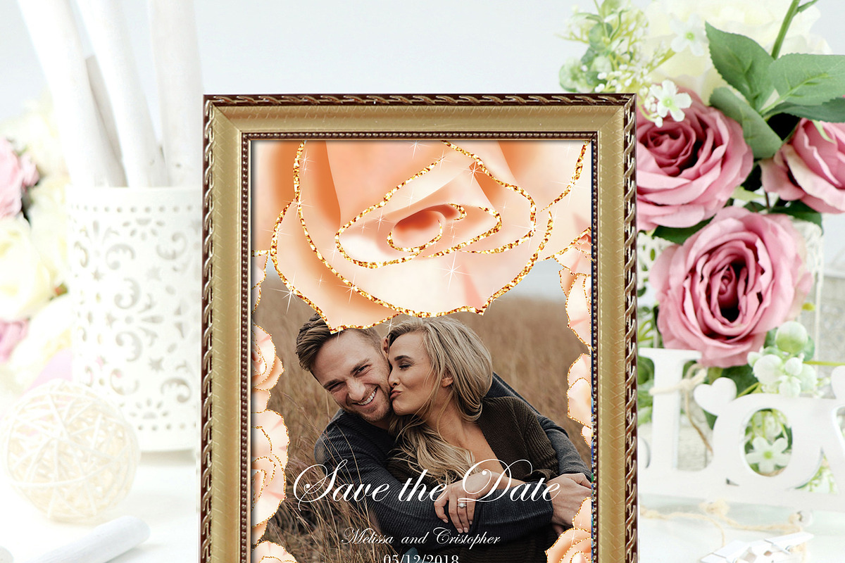 Rose gold Wedding Set, an Invitation Template by DreamsClipArt (Photo 3 of 4)