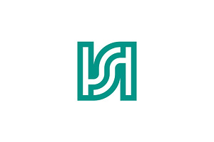 modern letter SH or HS logo, a Branding & Logo Template by Rasagama Studio