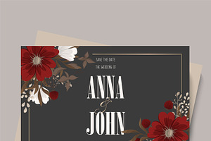 Wedding invitation card template