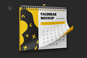 Wall Calendar Mockup Set