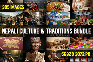Nepali Culture & Traditions Bundle, an Object Graphic by XPERTDESIGNER