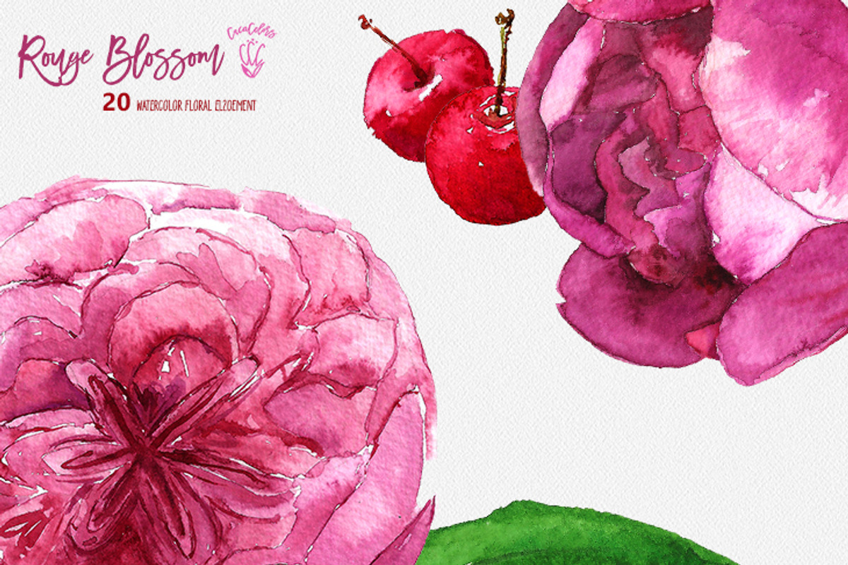 Rouge Blosssom, an Illustration by Cacacolors Clipart (Photo 2 of 3)