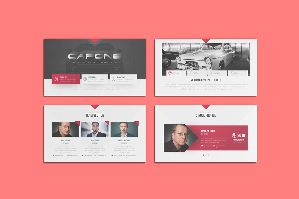 Automotive Powerpoint Template, a Presentation Template by PaperMoon (Photo 4 of 7)