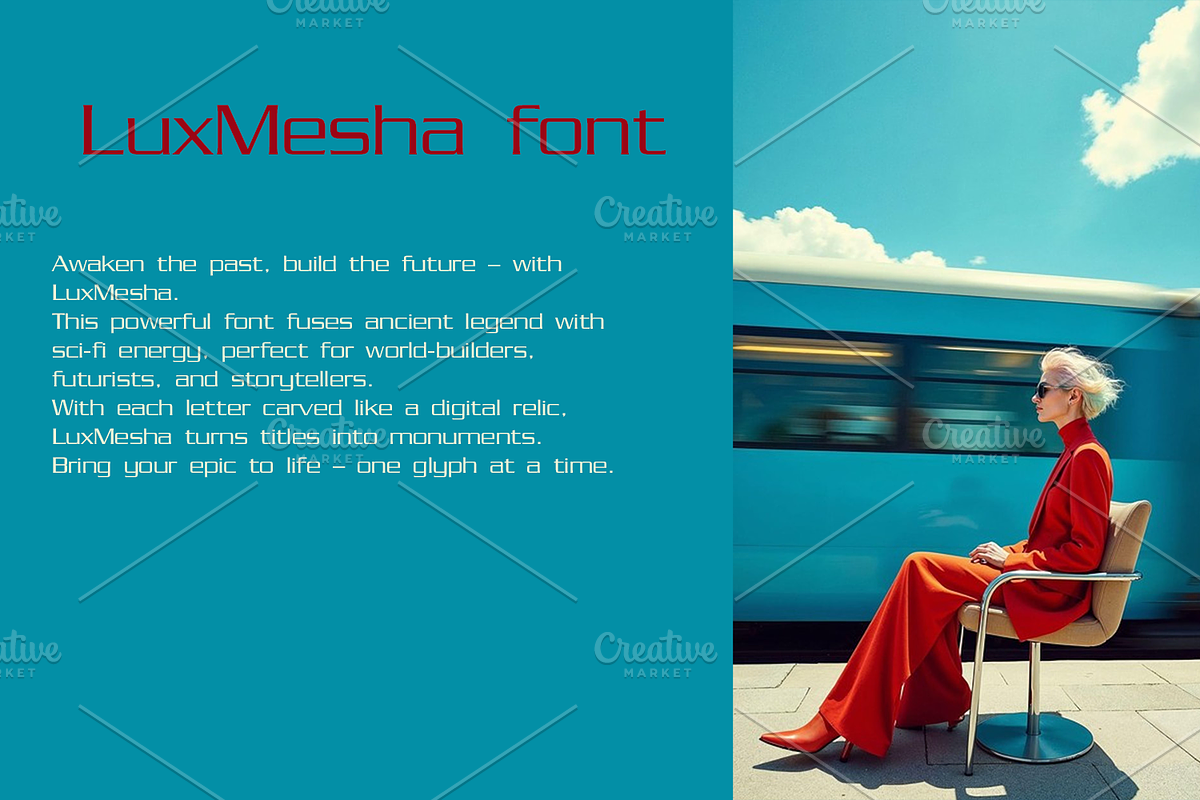 LuxMesha font-Regular-079-25, a Font by canve (Photo 2 of 2)