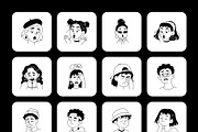 240 Facial Expressions Icons, an Outline Icon by Prosymbols (Thumbnail 12 of 15)