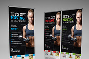 Fitness Roll-up Banner Template, a Marketing Template by Design'sTRIBE (Thumbnail 1 of 5)