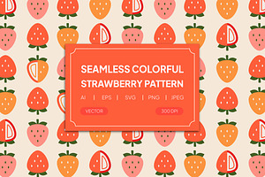 Colorful Strawberry Pattern