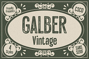 Galber Vintage, a Sans Serif Font by Craft Supply Co. (Thumbnail 1 of 8)