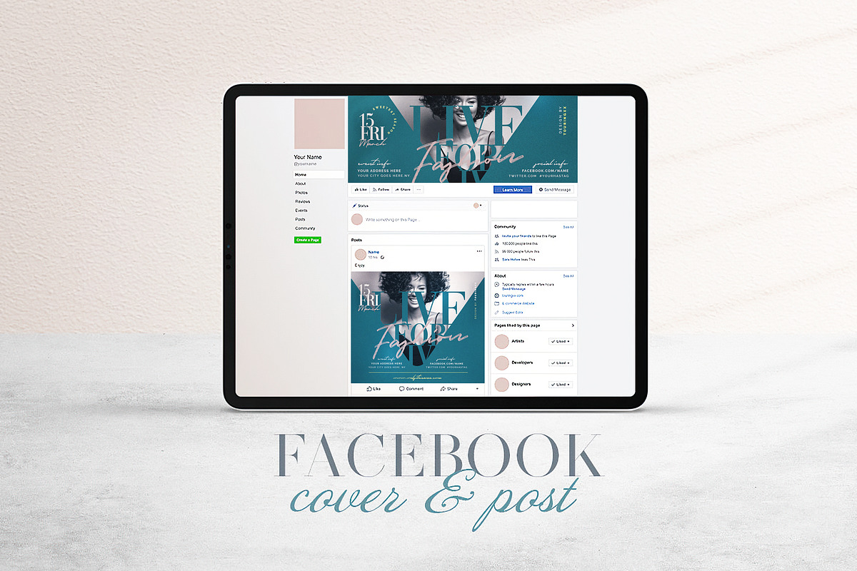 Live For Fashion Social Media Pack, a Social Media Template by Touringxx Creative Studio (Photo 2 of 8)