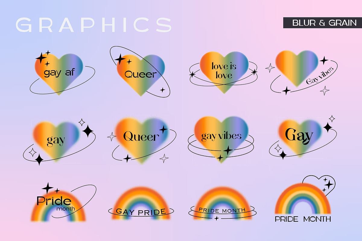 Pride Month Y2K Retro Collection, a Decorative Illustration by millering (Photo 4 of 14)