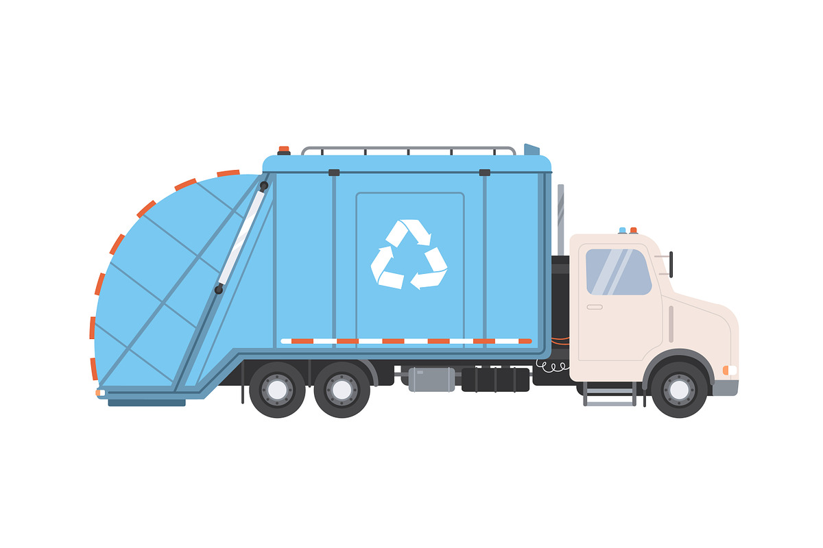 Garbage truck, a Transportation Illustration by Good Studio (Photo 3 of 3)