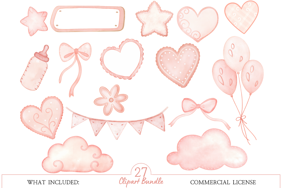 Pink Teddy Bear Clipart Bundle, an Illustration by MockupWizard (Photo 2 of 5)