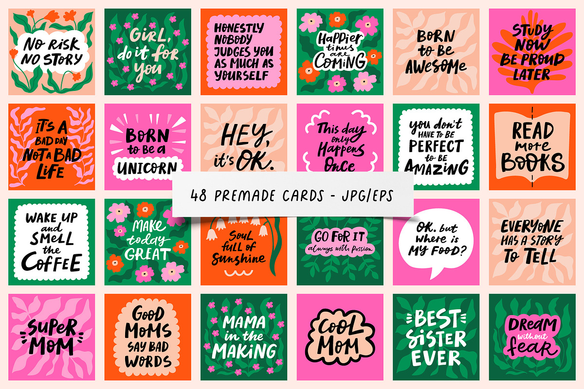 Motivational quotes, lettering pack, an Object Graphic by piyacler (Photo 5 of 12)
