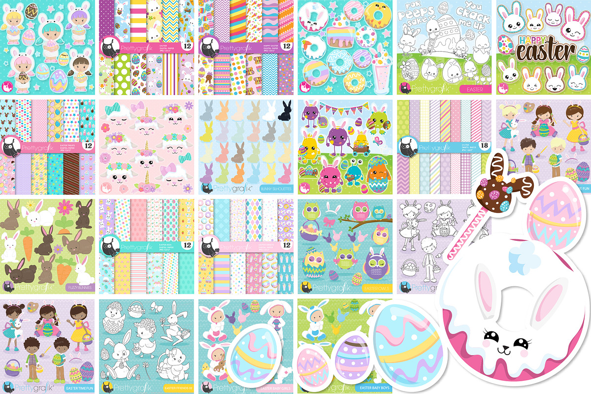 Easter Bunny Bundle – 1250 in 1, an Illustration by PrettyBundles (Photo 2 of 4)