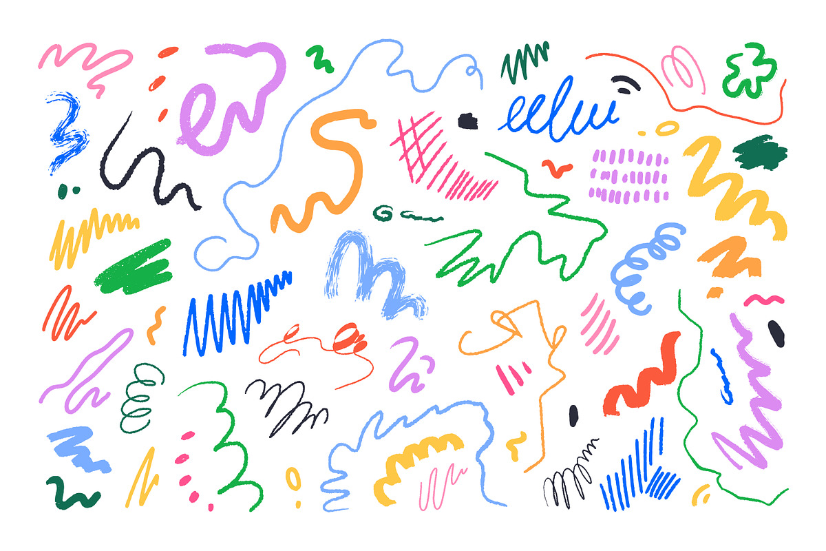 Abstract, doodle scribbles set, a Decorative Illustration by Good Studio (Photo 2 of 5)