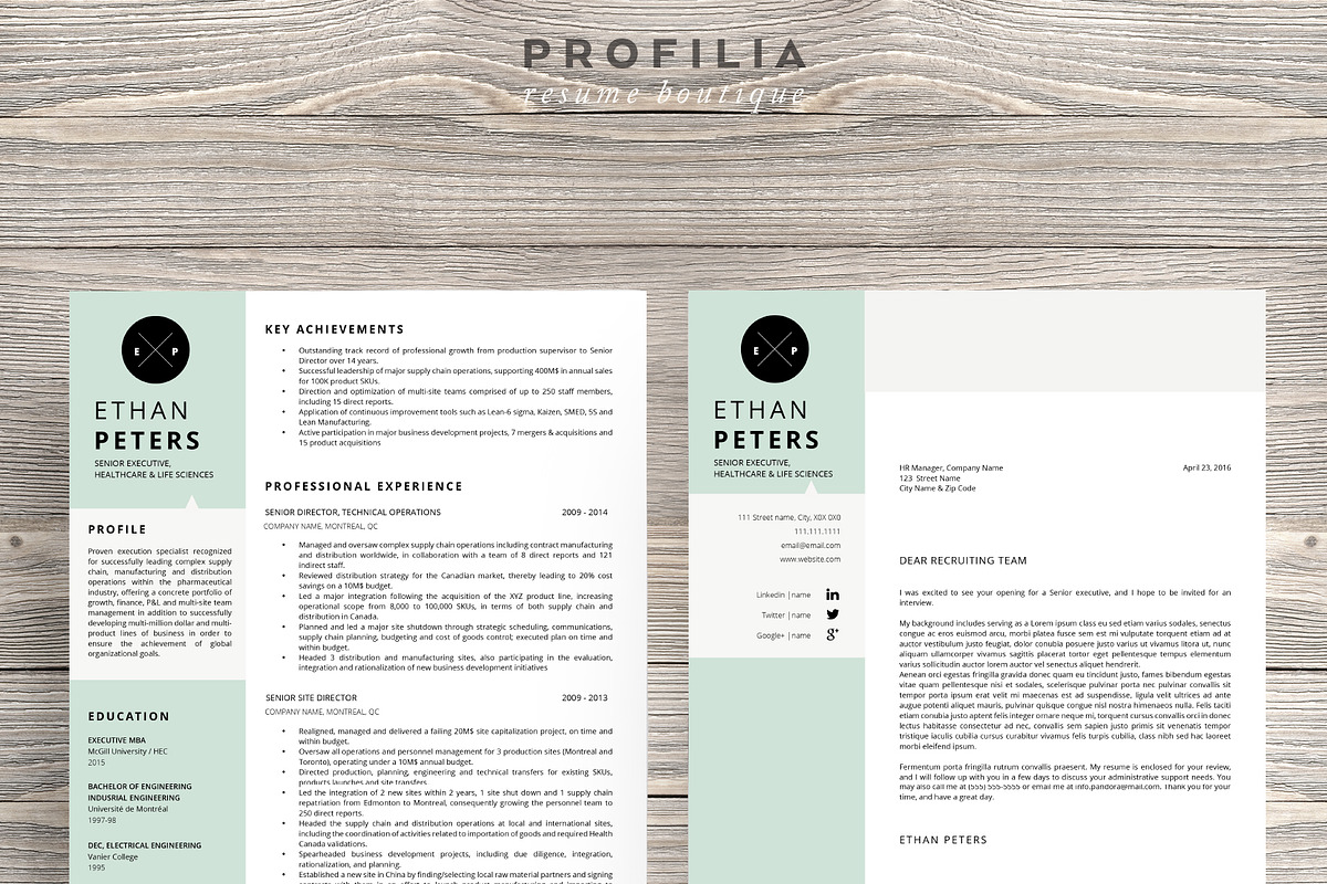 Word Resume & Cover letter Template, a Resume Template by Profilia Resume Boutique (Photo 3 of 3)