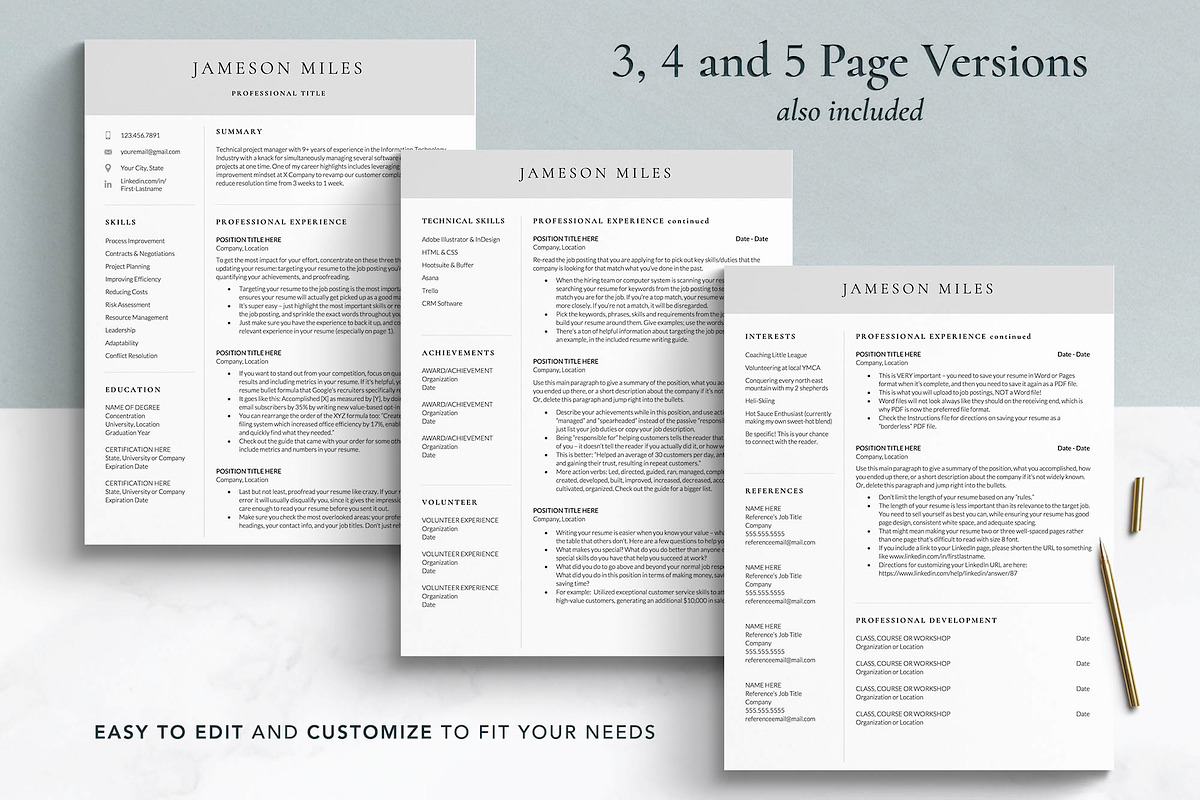 IT Tech Executive Resume Template, a Resume Template by Get Landed (Photo 4 of 12)