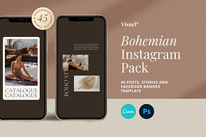 Bohemian Instagram Pack | PS & Canva
