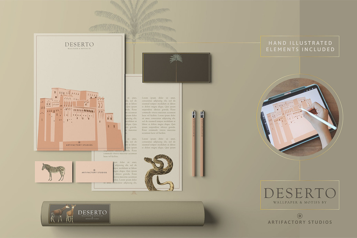 DESERTO Wallpaper & Motifs, a Pattern Graphic by Artifactory Studios (Photo 4 of 8)