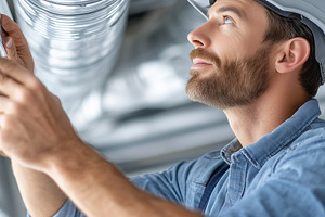 Professional HVAC technician, an Industrial Photo by MistyDay