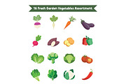 16 Fresh Garden Vegetables Assortmen, a Food Illustration by jongcreative (Thumbnail 1 of 4)