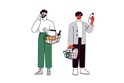 People with shopping carts set, a Person Illustration by Good Studio (Thumbnail 6 of 8)