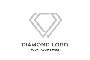 Diamond Logo Design Luxury Crystal