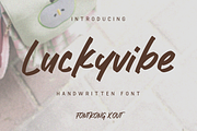 Luckyvibe - A Handwritten Font, a Handwritten Font by overlaytemplates (Thumbnail 1 of 5)