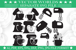 Kitchen Mixer Svg, Kitchen,Mixer Svg, an Object Graphic by VectorWorlds