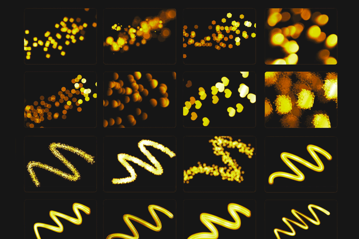 Procreate 80 light, bokeh brushes, a Brush Add-On by Endete & Mazak brushes (Photo 6 of 8)