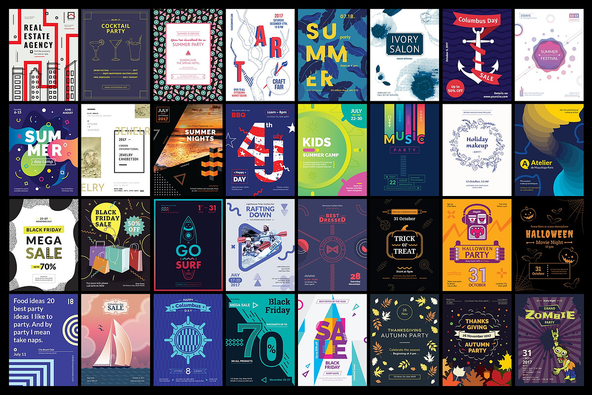 Flyer & Poster Template Bundle Sale, a Flyer Template by Amber Graphics (Photo 3 of 7)