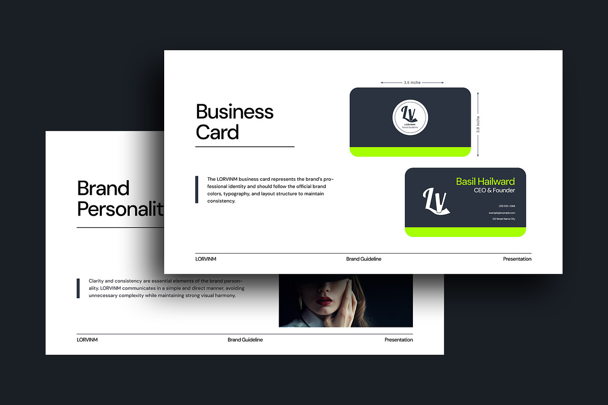 Lorvinm | Brand Guidelines Template, a Presentation Template by Artisan Vibes (Photo 2 of 8)