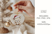 Ceramic Heart Ornament Mockup, a Merchandise Mockup by EmpaviMockups (Thumbnail 6 of 8)