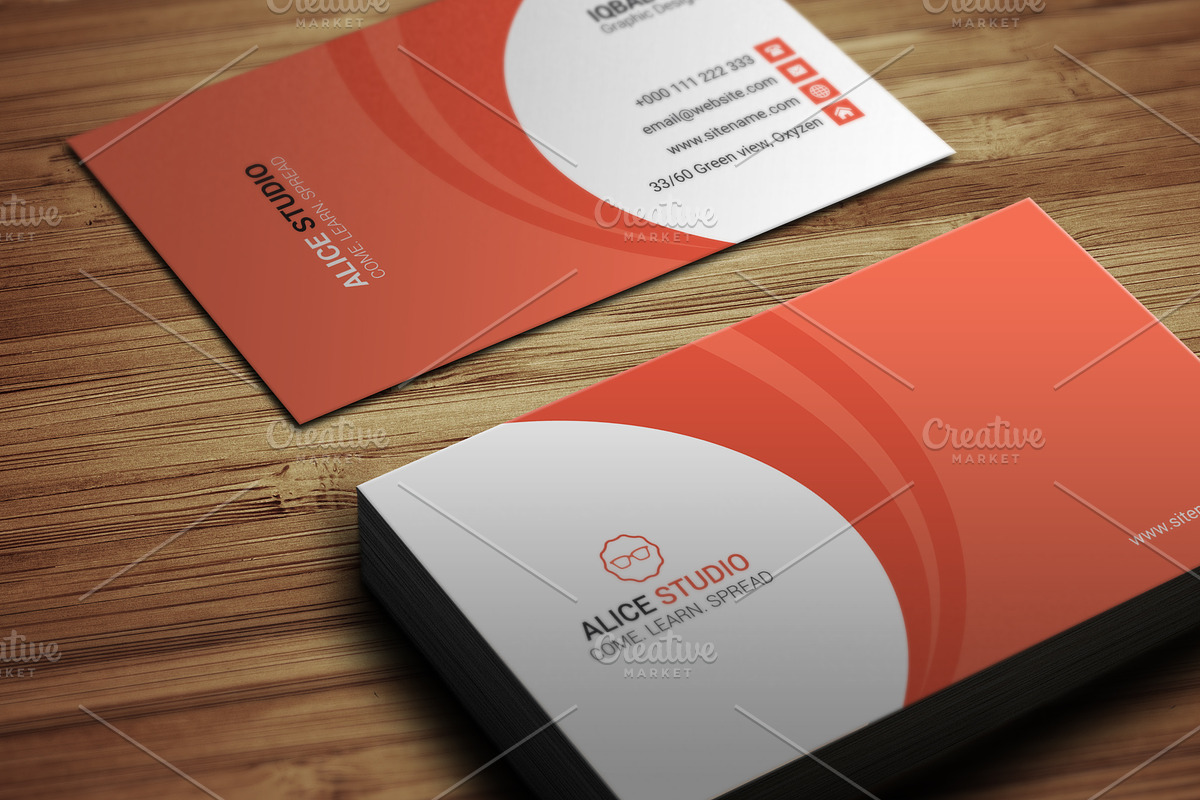 Corporate Business Card Template, a Business Card Template by Alice_s (Photo 8 of 8)