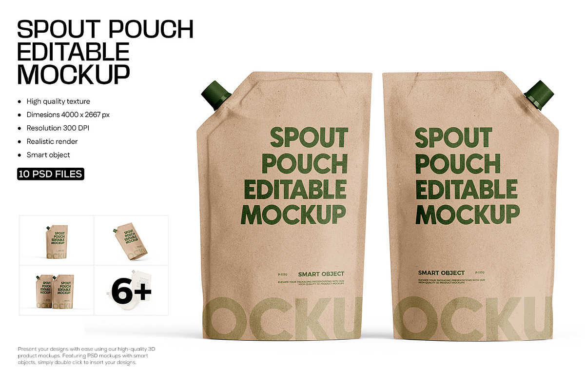 Standup Spout Pouch Mockup, a Packaging Mockup by Ram Studio LLC (Photo 1 of 17)