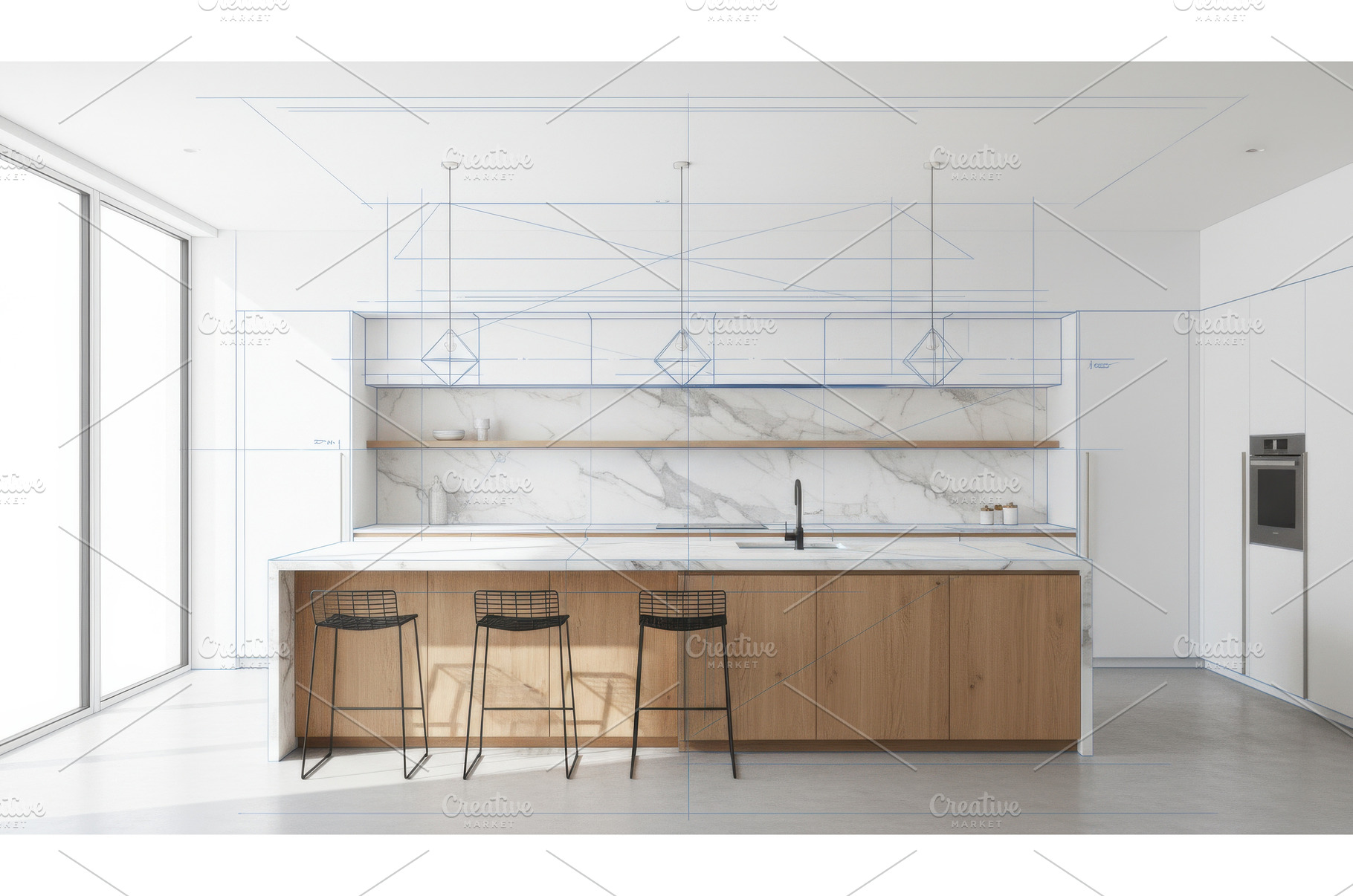 Minimalist luxury kitchen interior, an Architecture Photo by Igor Tichonow