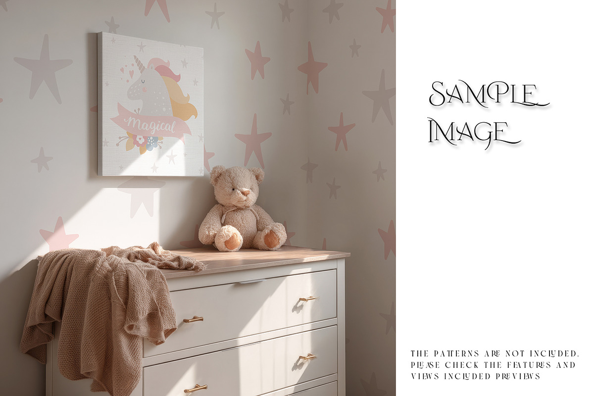 Nursery Wallpaper PNG & PSD Mockups, a Mockup by mock-ups (Photo 10 of 15)