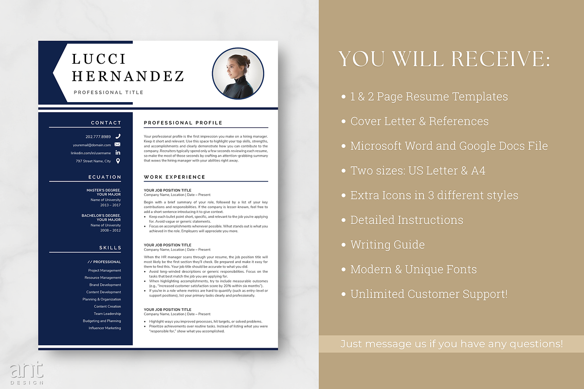 Modern Resume Template - The Lucci preview 7
