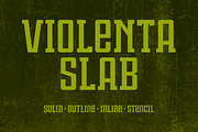 Violenta Slab Font Family, a Slab Serif Font by Graviton Font Foundry (Thumbnail 1 of 4)