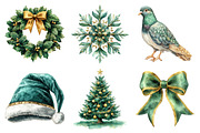 Green and Gold Christmas Sublimation, an Illustration by Daily.Designs (Thumbnail 4 of 5)