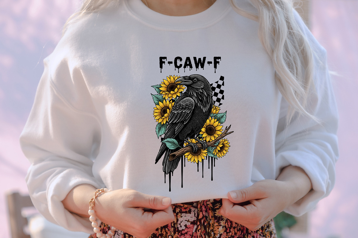 Crow Raven PNG, F-CAW-F Funny Hallow, an Illustration by designcity5 (Photo 3 of 8)