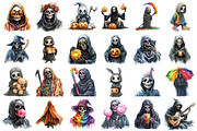 Halloween Funny Reaper Clipart, an Illustration by Daily.Designs (Thumbnail 2 of 2)
