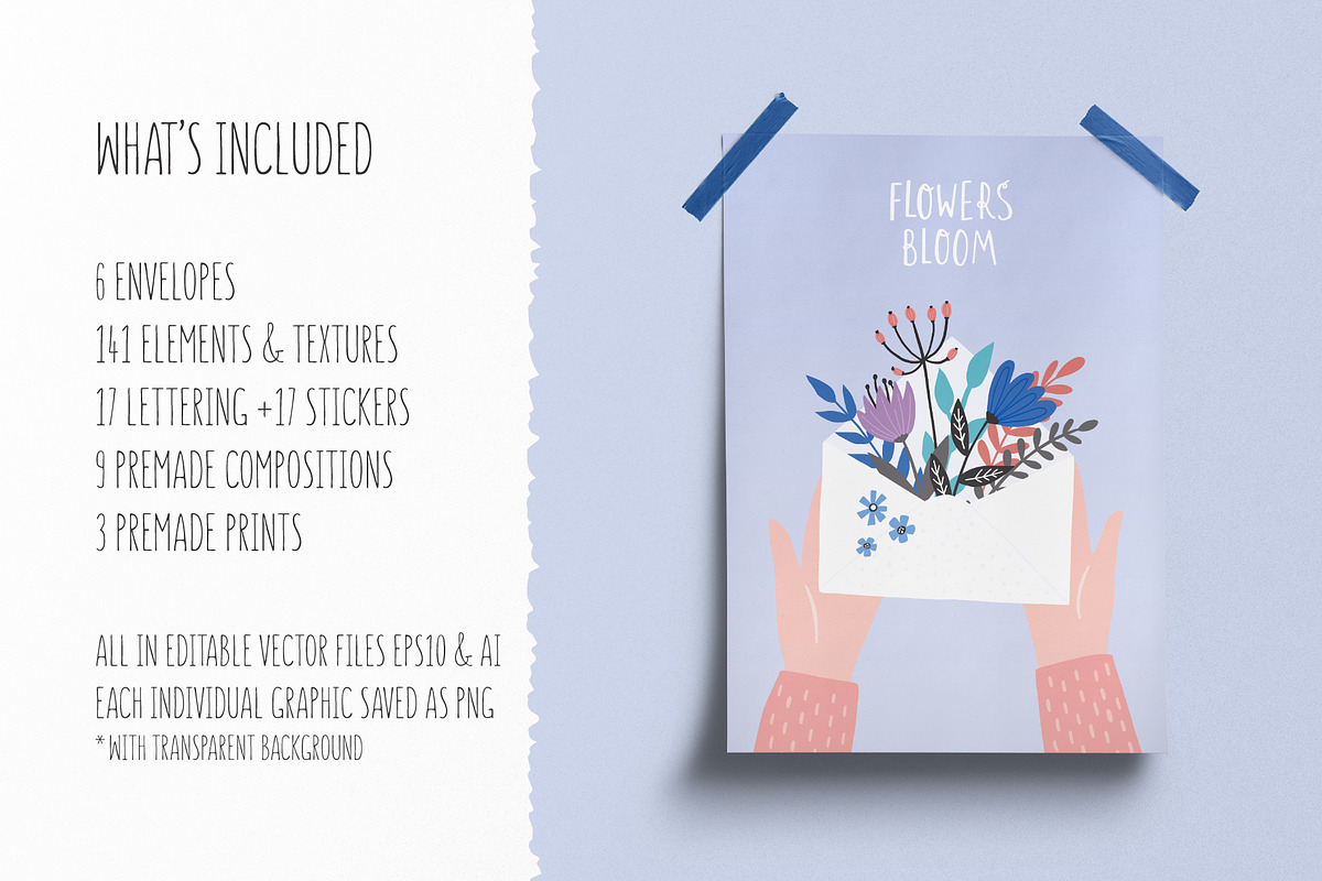 Modern floral spring set, an Object Graphic by MaNechaeva (Photo 2 of 13)