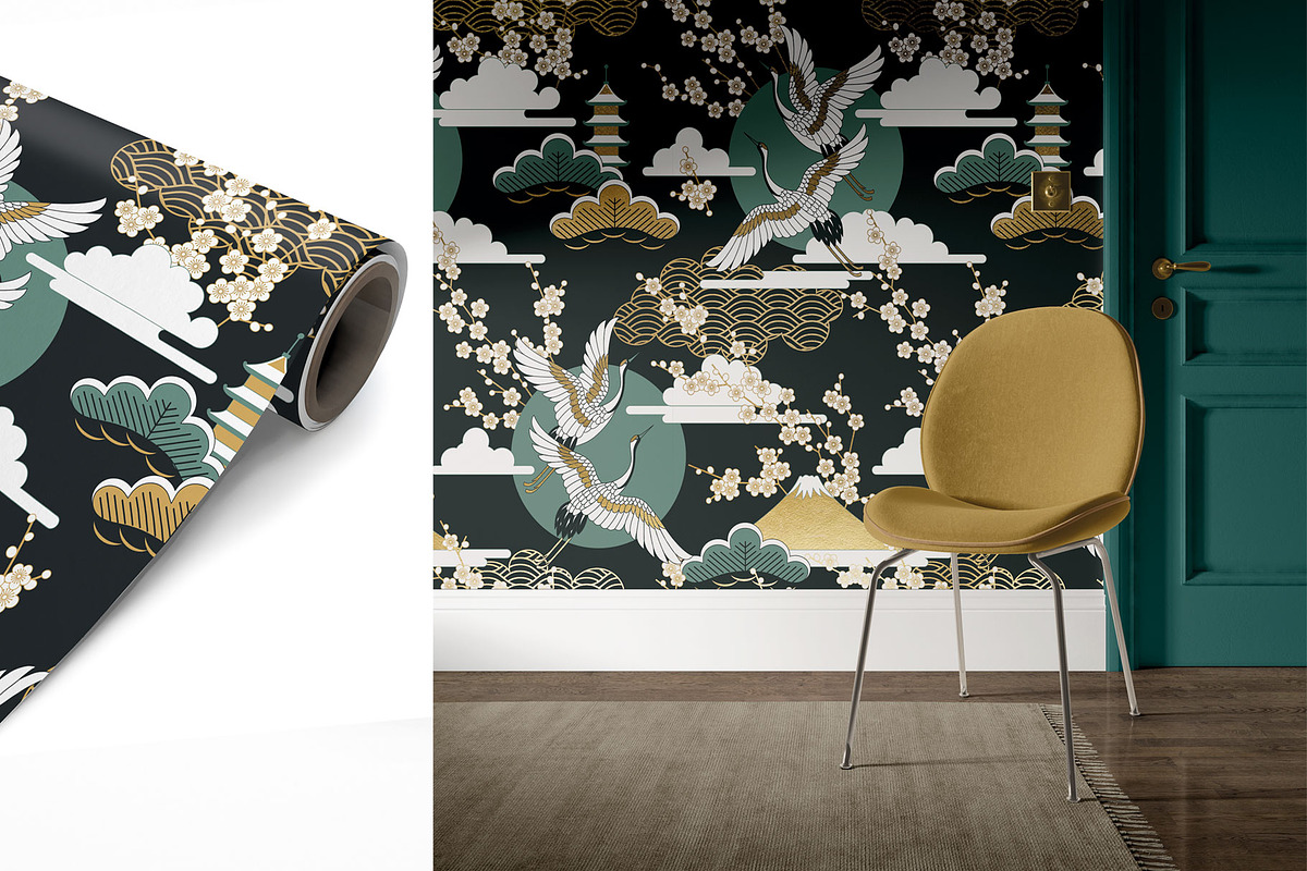 Japanese seamless patterns., a Pattern Graphic by Anna Smirnova (Photo 4 of 16)