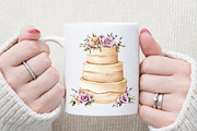 Watercolor Beige Wedding Clipart Set, an Illustration by Sublimation Artist (Thumbnail 5 of 6)