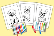 1PDF SMILING DOGS COLORING PAGES, an Animal Illustration by Vachira Digital Studio (Thumbnail 3 of 4)