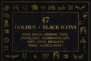Minimal Gold Wedding Line Art Icons, a Decorative Illustration by Artberriez (Thumbnail 2 of 4)